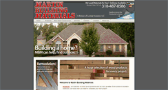 Desktop Screenshot of martinbuildingmaterials.com
