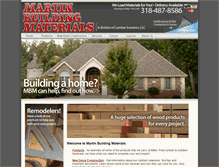 Tablet Screenshot of martinbuildingmaterials.com
